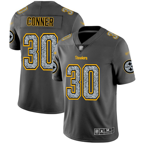 Men Pittsburgh Steelers Football #30 Limited Gray James Conner Static Fashion Nike NFL Jersey->women nfl jersey->Women Jersey